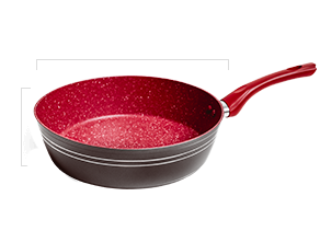 Panela RedSilver 28cm de titânio com revestimento antiaderente livre de PTFE e PFOA