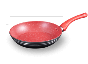 Frigideira RedSilver 24cm antiaderente que permite cozinhar sem óleo com revestimento cerâmico