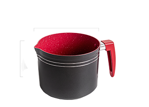 Leiteira RedSilver 16cm antiaderente com capacidade de 2 litros e cabo ergonômico
