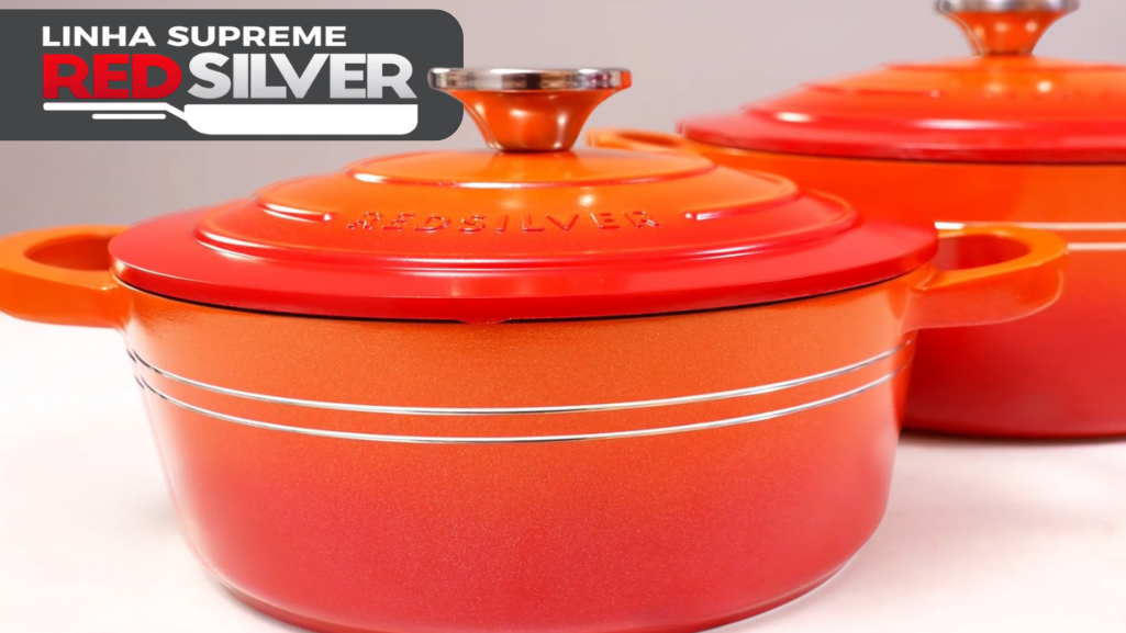 "Lançamento da Panela RedSilver Laranja linha supreme