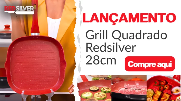 Lançamento RedSilver Grill Quadrado 28cm