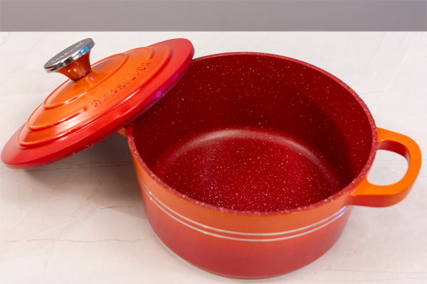 Caçarola com tampa supreme laranja degradê