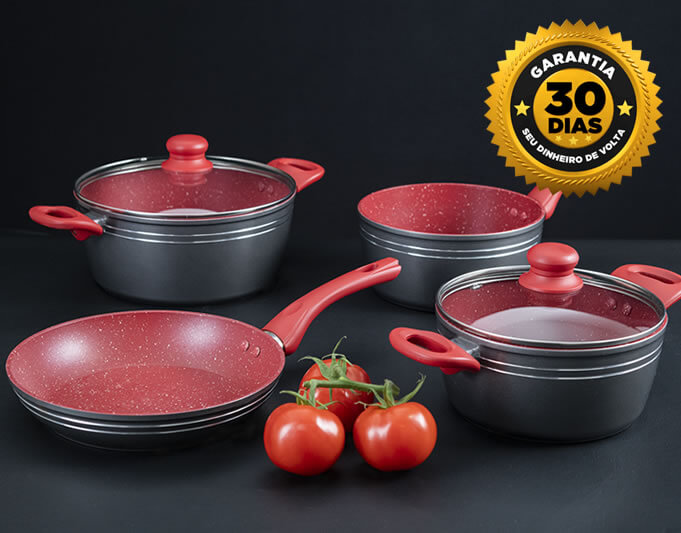 Jogo de panelas Redsilver com garantia da fábrica